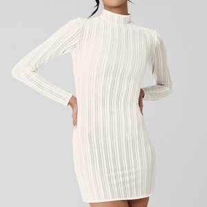 ALO Yoga Cream Long Sleeve Dress